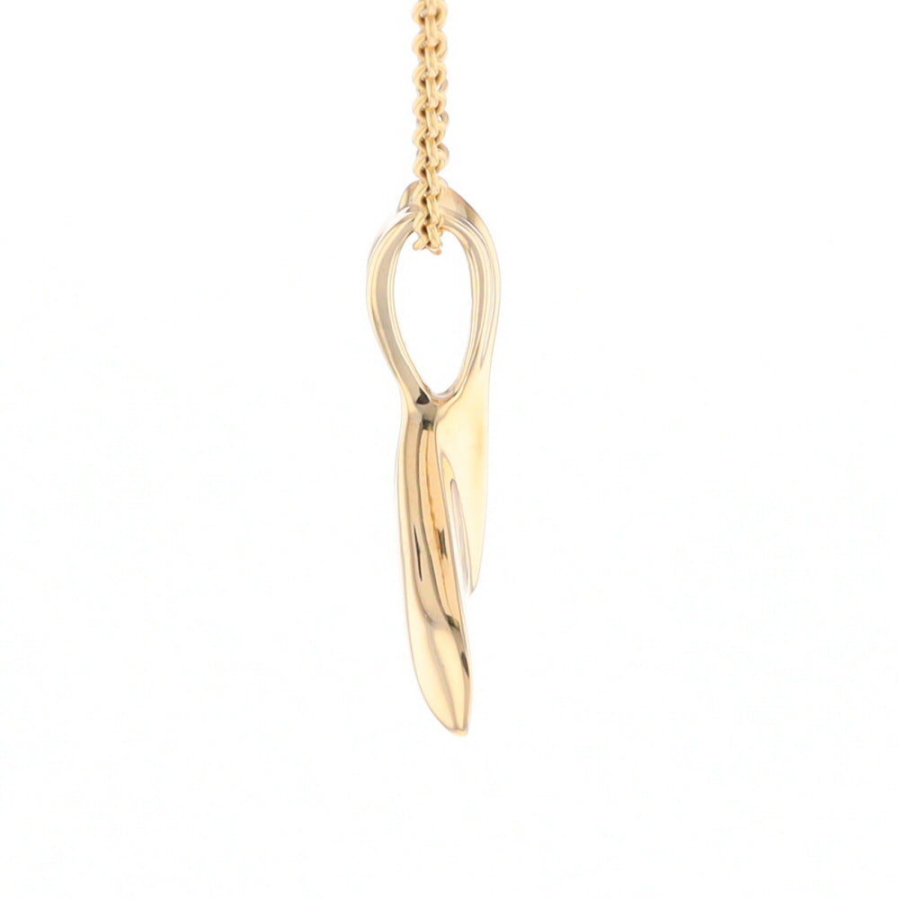 Whale Tail Necklaces Gold Quartz Double Sided Inlaid Sea Life Pendant