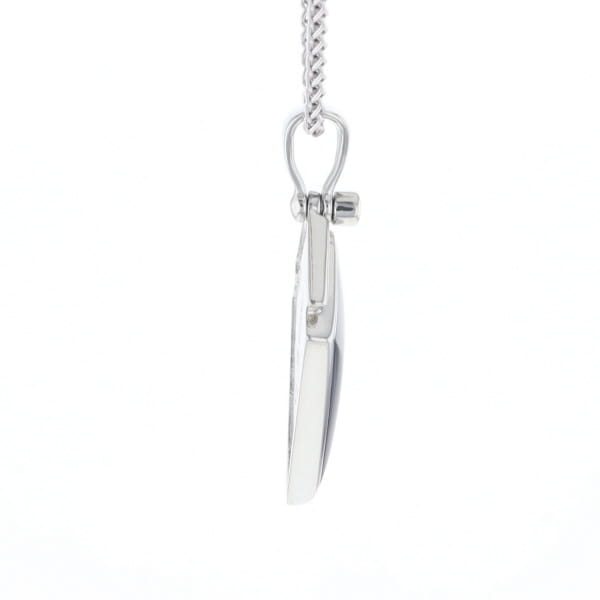 Onyx Kite Design Inlay .19Ctw Diamond Pendant
