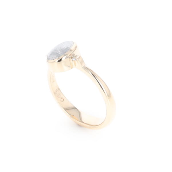Meteorite Oval Inlay Ring