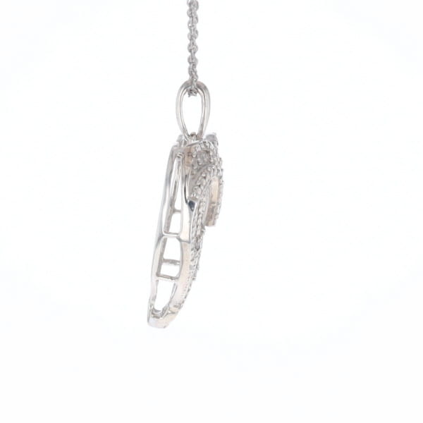 Frosted Diamond Heart Necklace