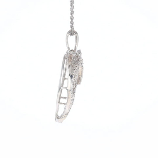 Frosted Diamond Heart Necklace