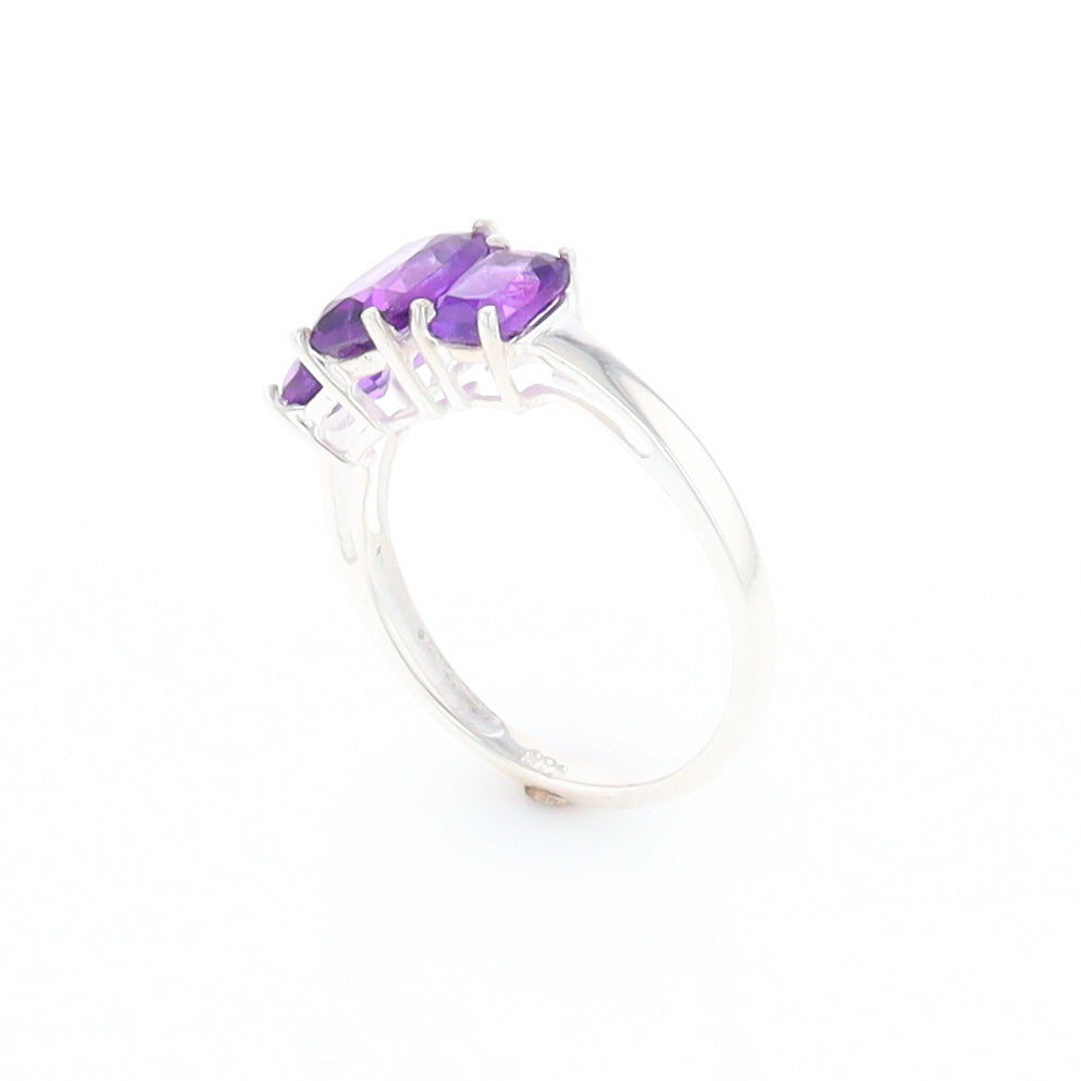 3-Stone Amethyst Ring