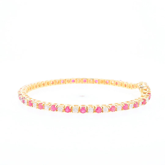 Ruby and Diamond Tennis Bracelet