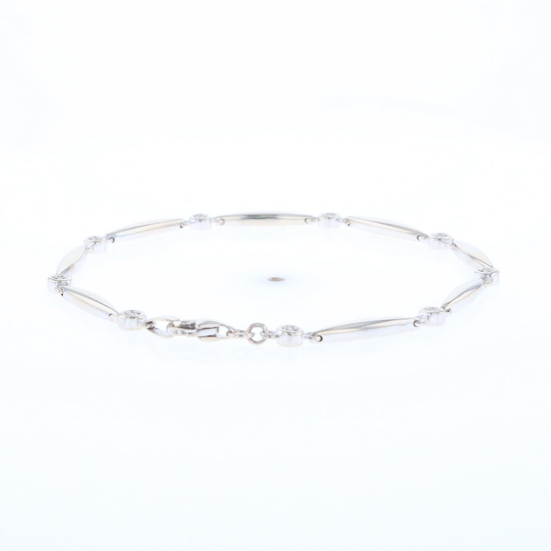 Elongated Link Diamond Bracelet