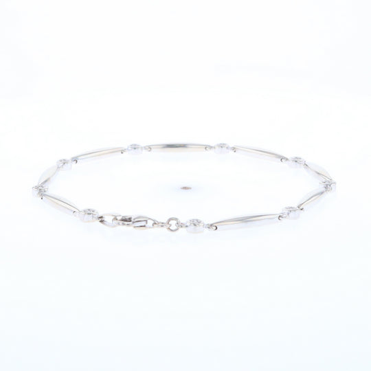 Elongated Link Diamond Bracelet