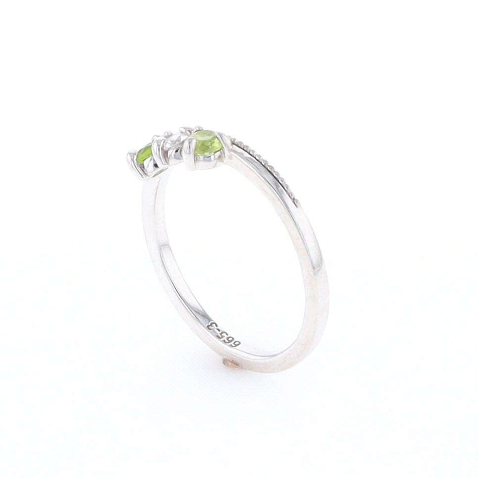 Peridot & Diamond Mother's Ring