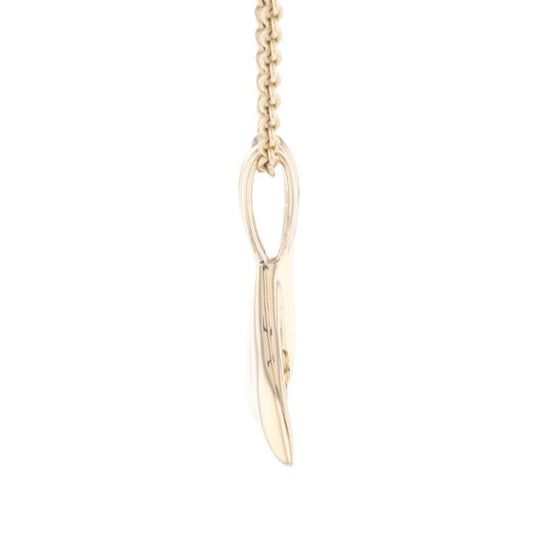 Whale Tail Gold Nugget Pendant