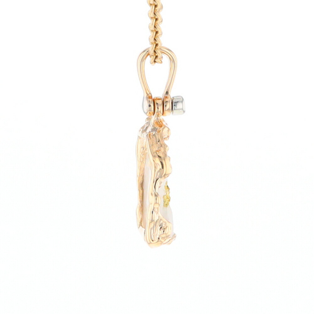 Rough Gold Quartz Freeform pendant