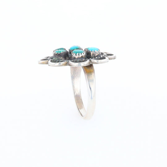 Turquoise Flower Ring