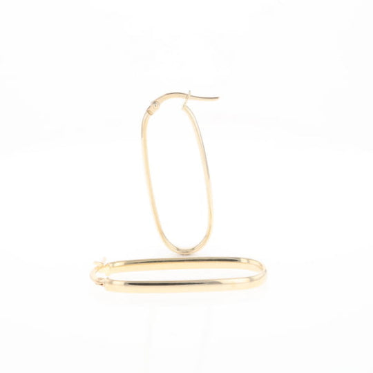 Flat Saddleback Hoop Earrings