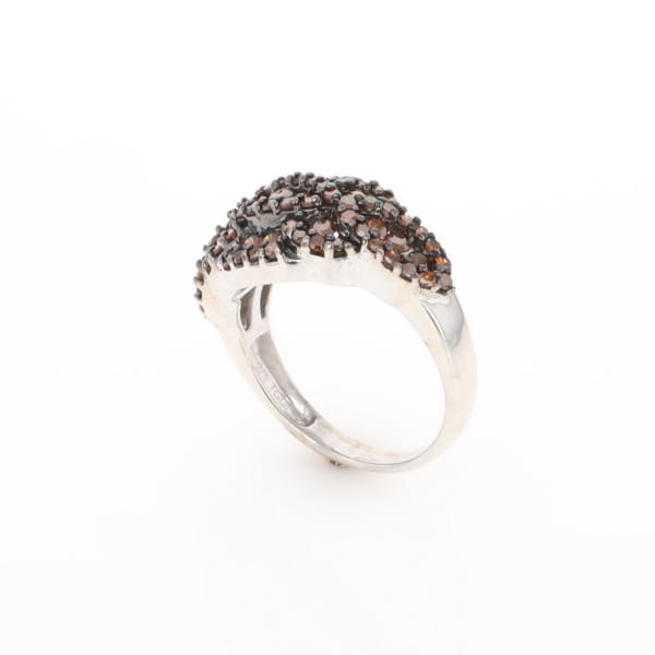 Knot Cluster Orange Diamond Ring