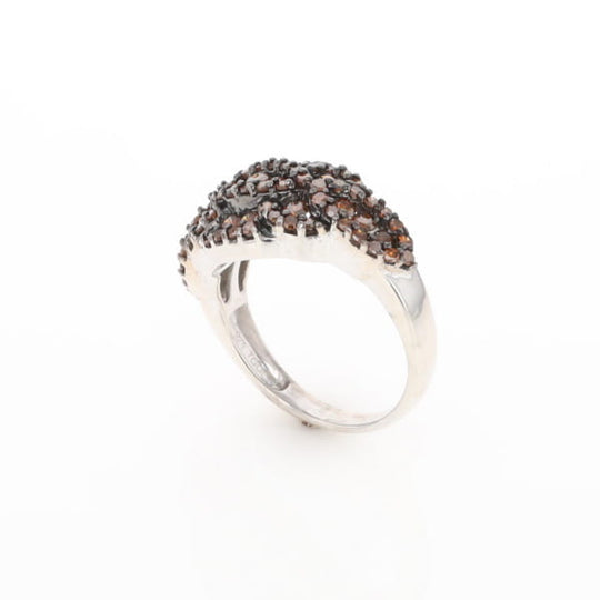 Knot Cluster Orange Diamond Ring
