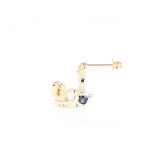Blue Sapphire Swirl Earrings