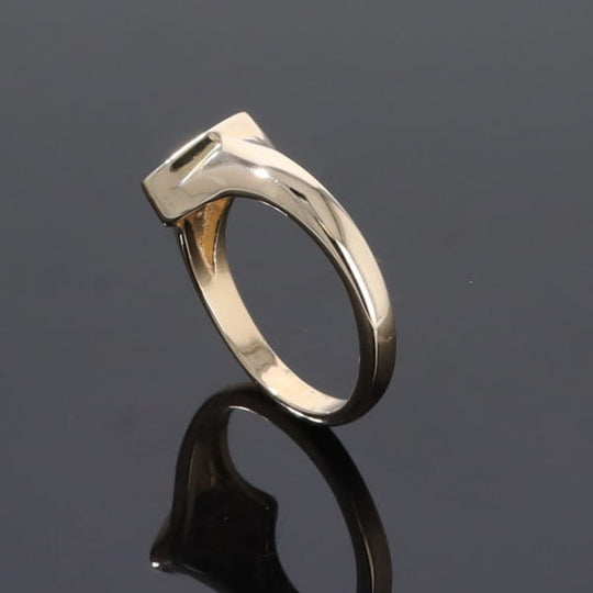 Opal Rings Diamond Shape Inlaid Design