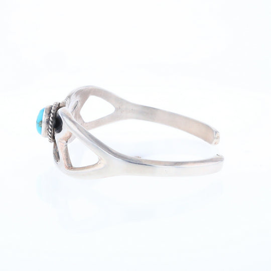 Native Silver Turquoise Butterfly Cuff Bracelet