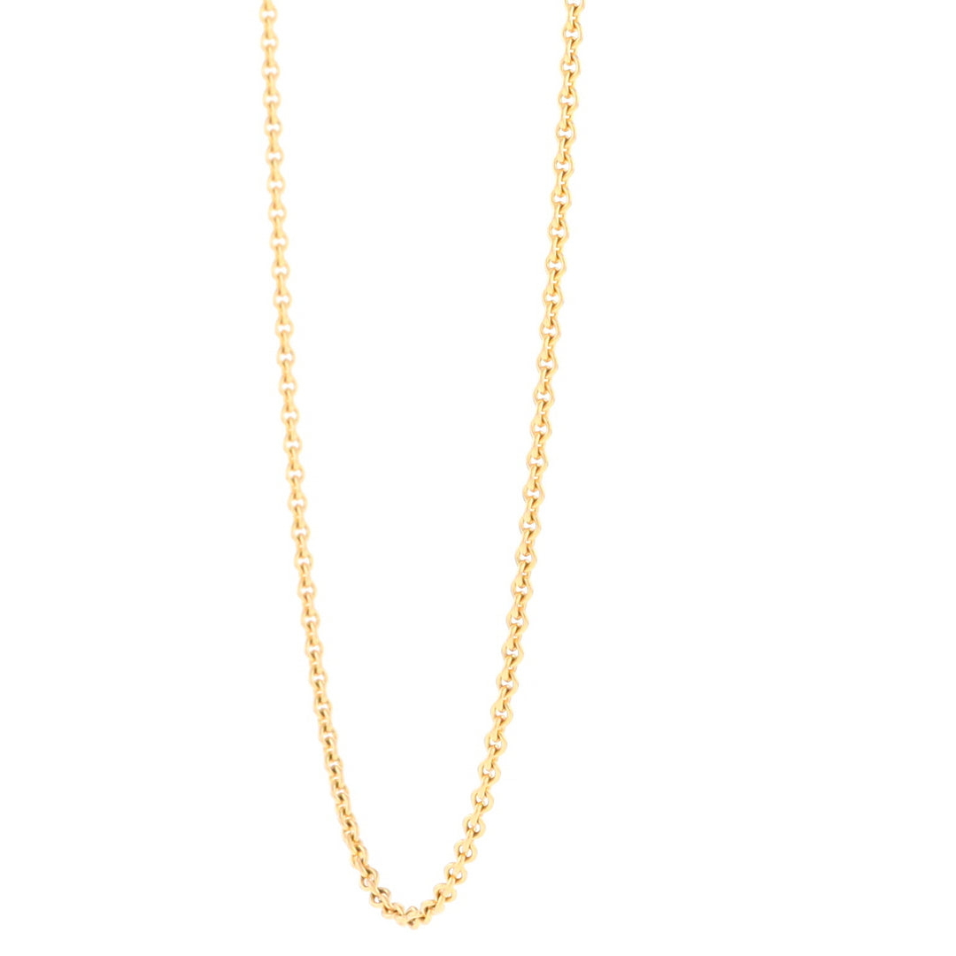18" 14K Gold Round Cable Adjustable Chain