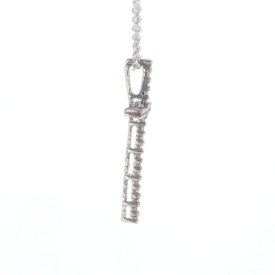 Thin Diamond Cross Necklace