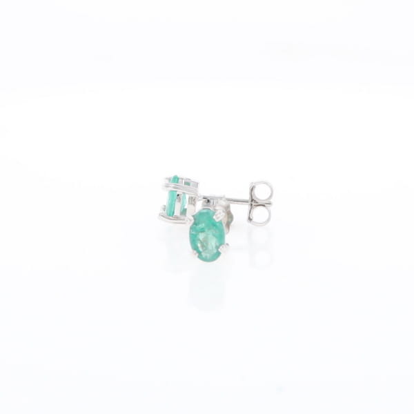 Oval Emerald Stud Earrings