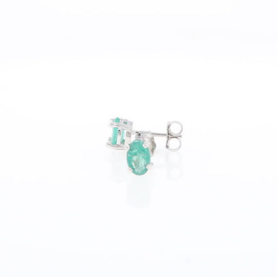 Oval Emerald Stud Earrings