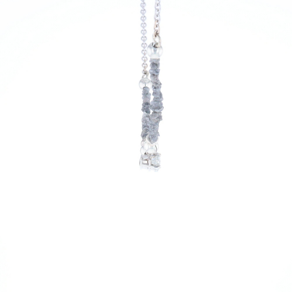 Marquise Diamond Necklace with Rough Diamond Beads