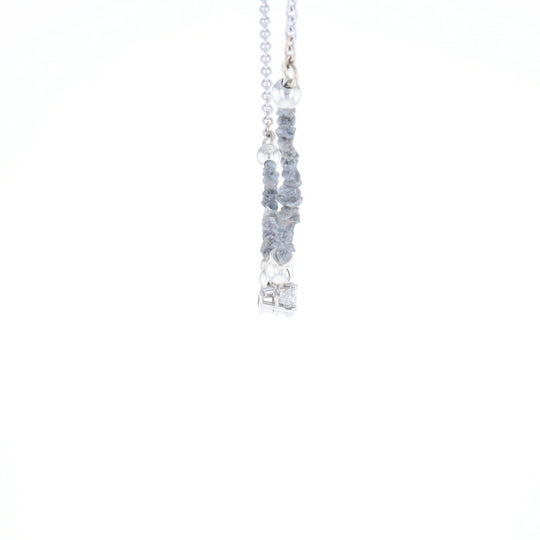 Marquise Diamond Necklace with Rough Diamond Beads