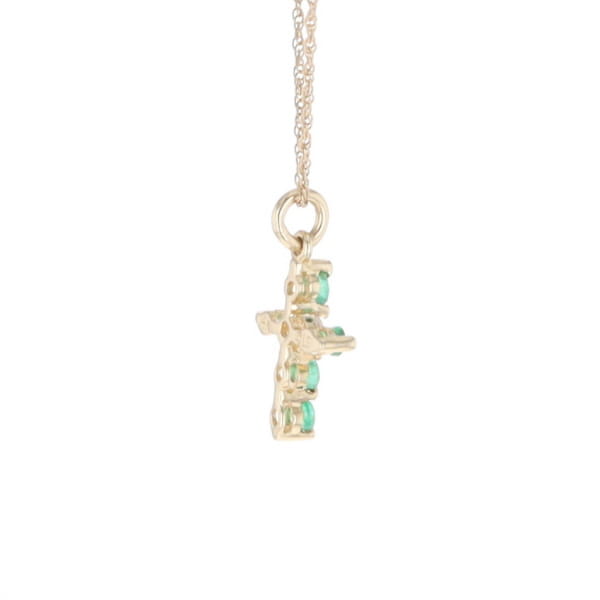 Small Emerald Cross Pendant