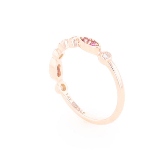 Pink Sapphire Simply Vintage Wedding Band