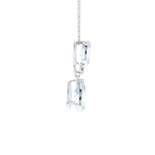 Oval and Pear-Shaped Aquamarine Pendant