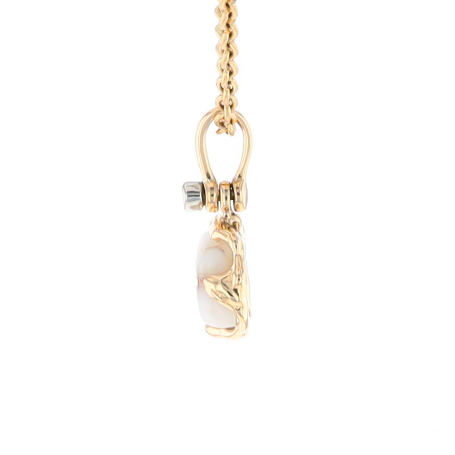 Gold Quartz Freeform Pendant (G2)