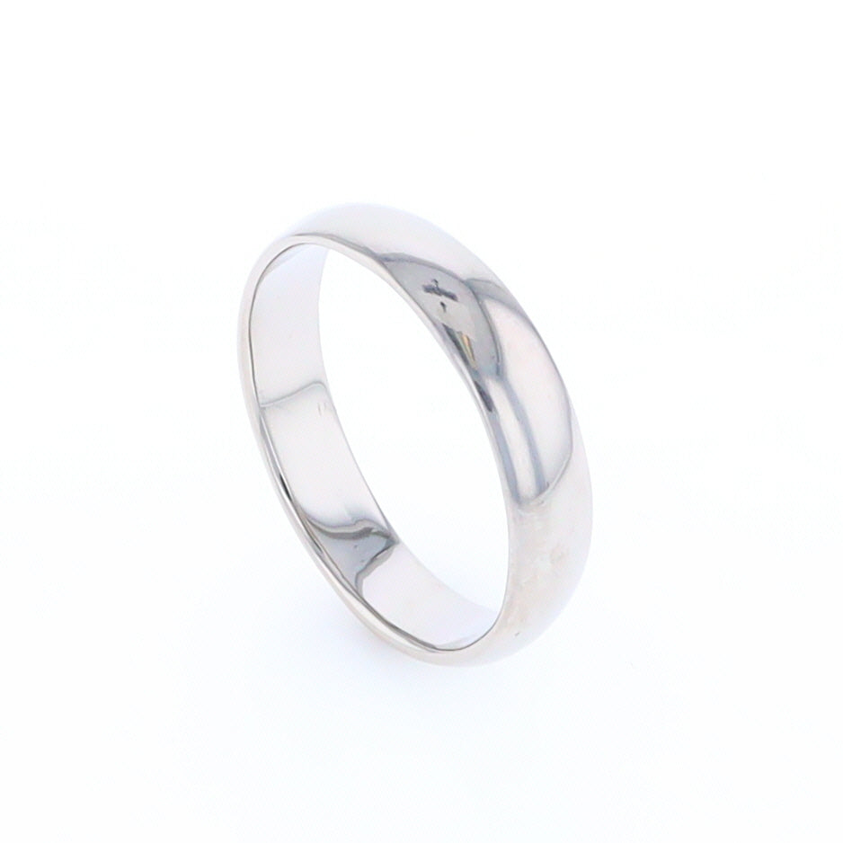 White Gold Standard Fit Wedding Band