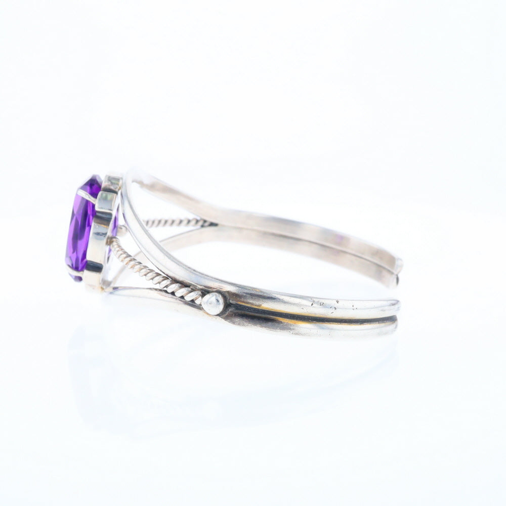 Twisted Amethyst Cuff Bracelet