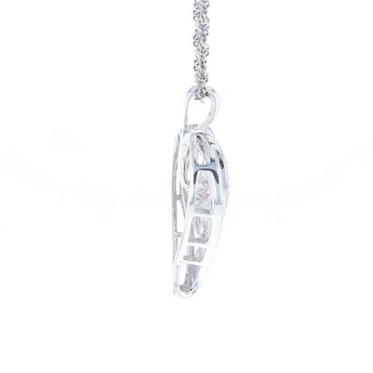 "MOM" Diamond Heart Pendant