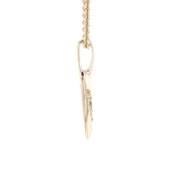 Whale Tail Natural Nuggets Double Inlaid Sea Life Pendant