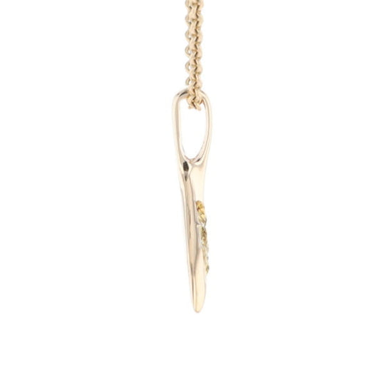 Whale Tail Natural Nuggets Double Inlaid Sea Life Pendant