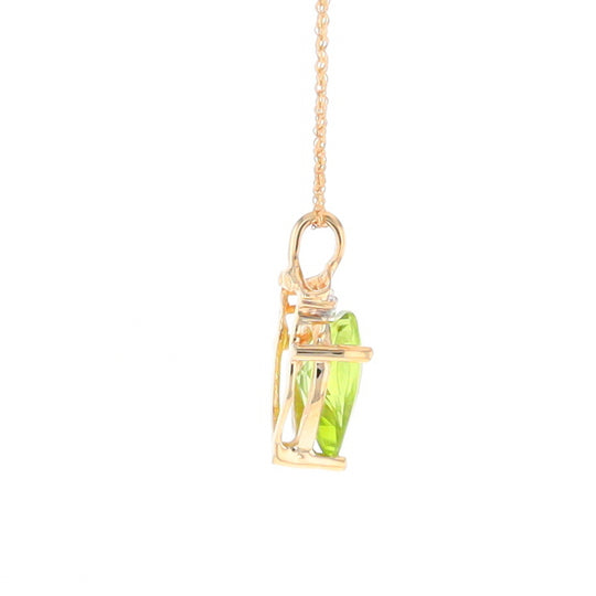 Pear-Shaped Peridot Necklace