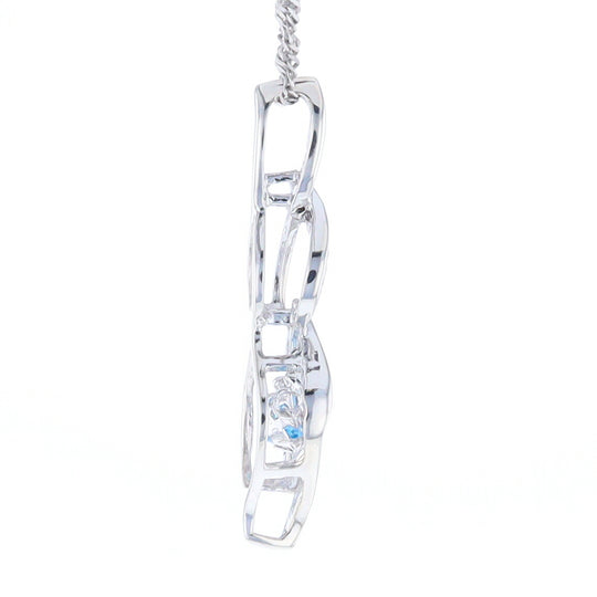 Floating Topaz Twisted Pendant