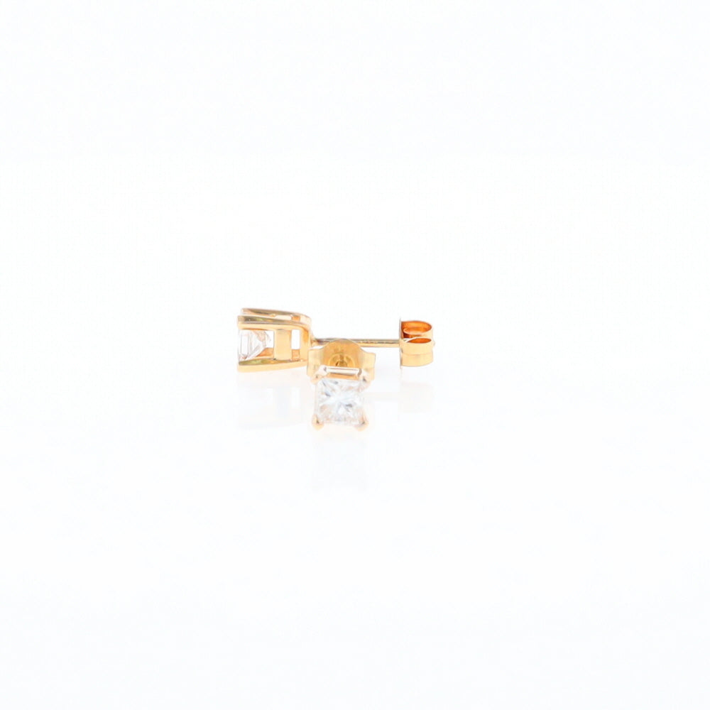 0.48ctw Princess Cut Diamond Studs