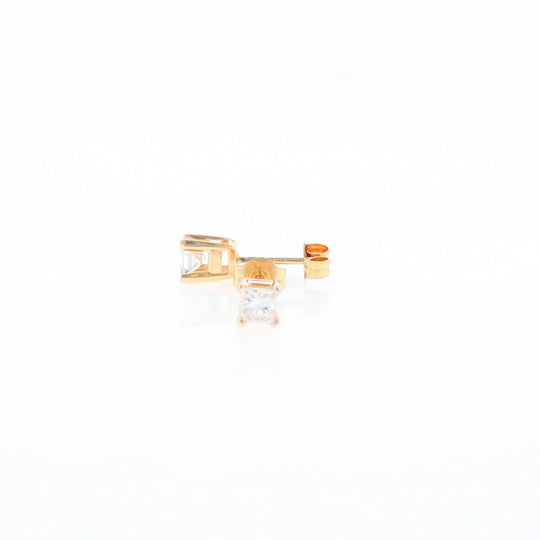 0.48ctw Princess Cut Diamond Studs