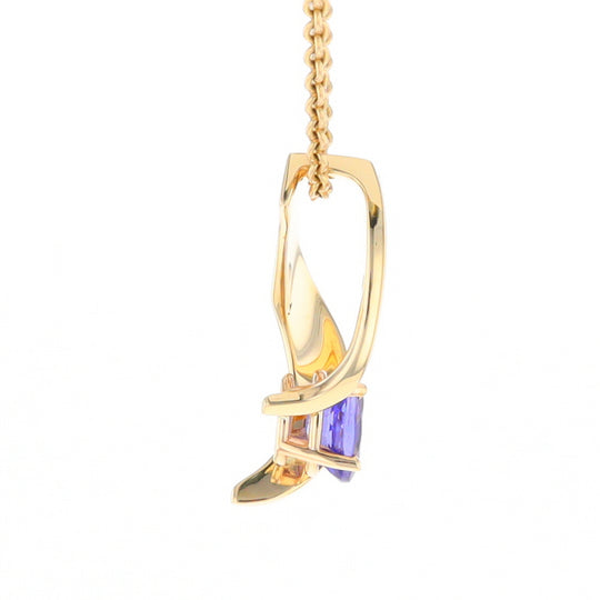 Synthetic Sapphire & Diamond Slide Pendant