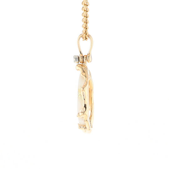 Gold Quartz Freeform Pendant  (G2)