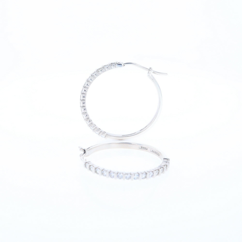 Cubic Zirconia Hoop Earrings