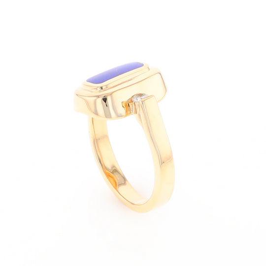 Lapis 0.16ctw Diamond Ring