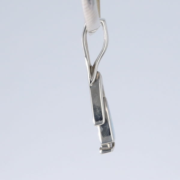 Opal Pendant Triangle Inlaid Design with .06ctw Round Diamonds
