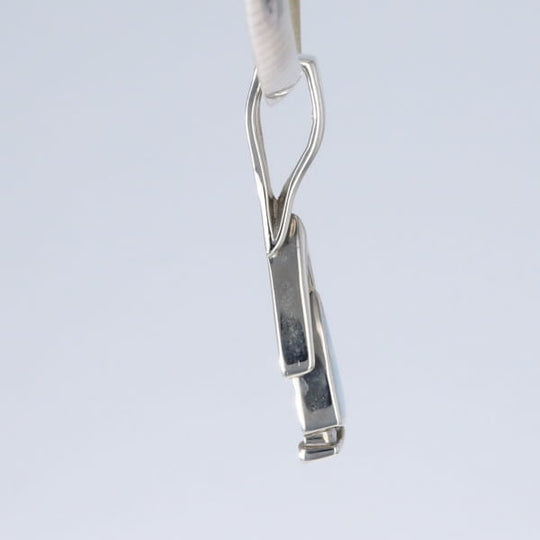 Opal Pendant Triangle Inlaid Design with .06ctw Round Diamonds