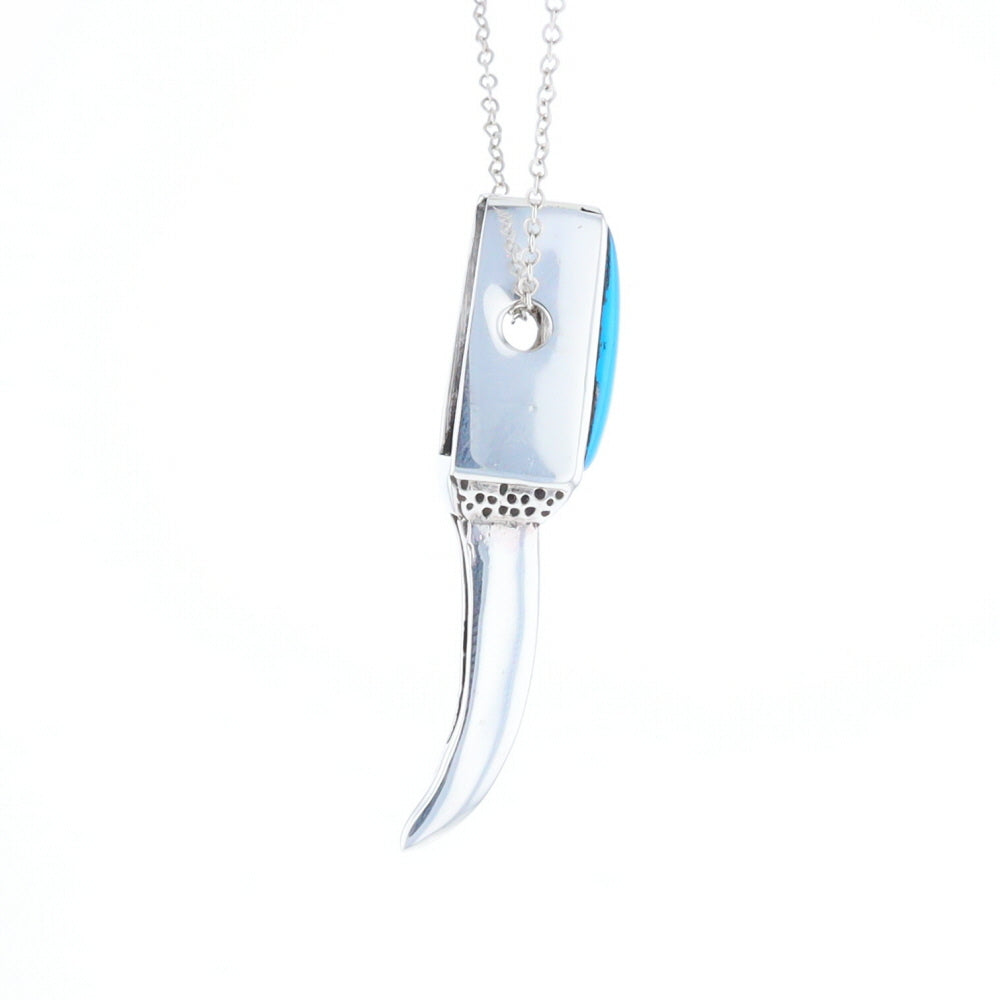 Turquoise Talon Inlaid Pendant