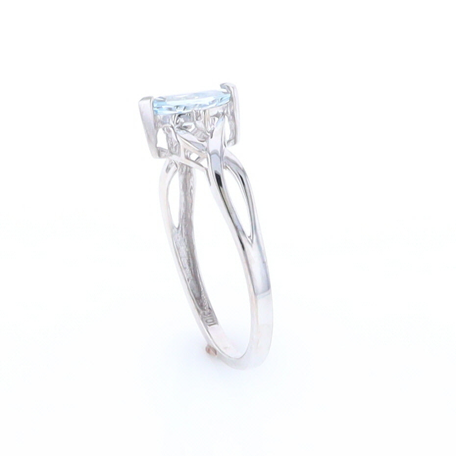 Marquise Blue Topaz Ring