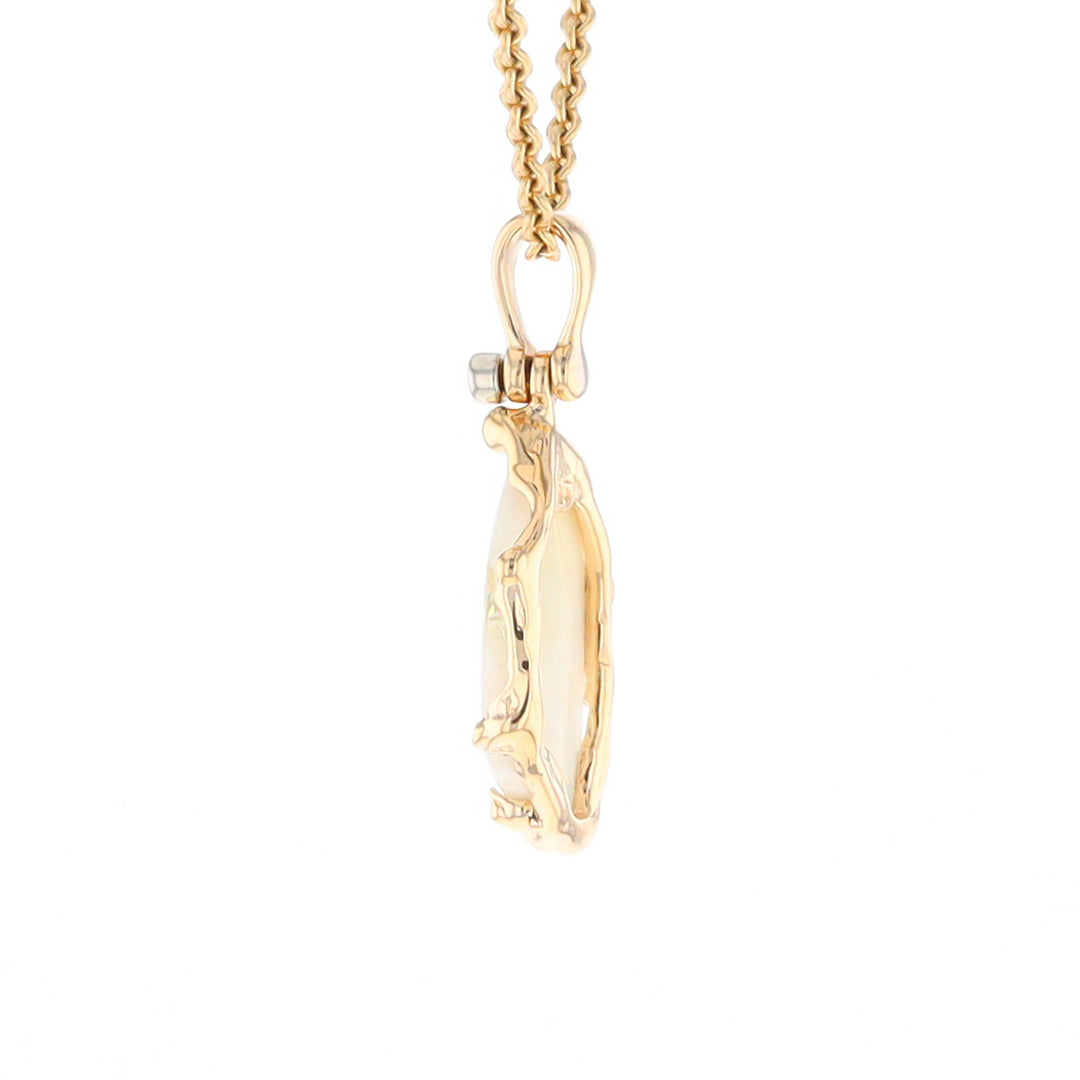 Gold Quartz Freeform Pendant  (G2)