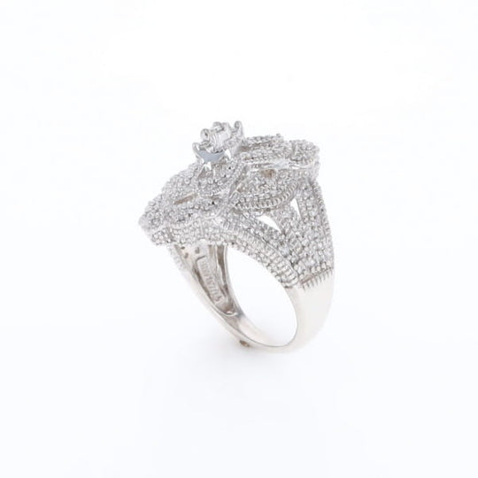 Floral Filigree Design Diamond Ring