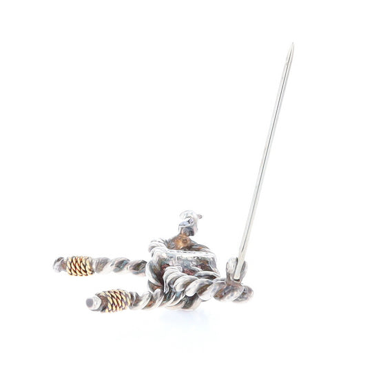 Silver and Gold Bow Pin from Tiffany & Co.