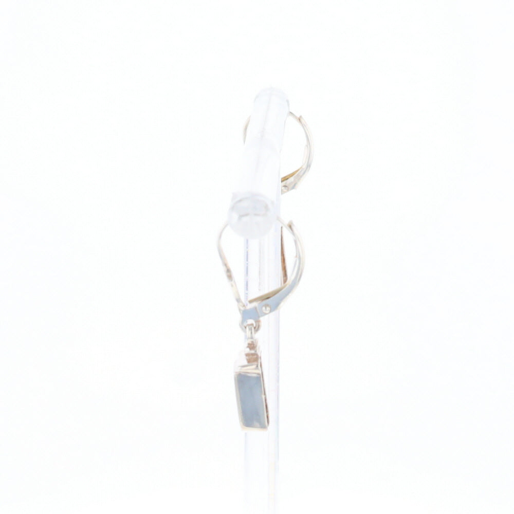 Sterling Silver Gold Quartz Inlaid Earrings - G3